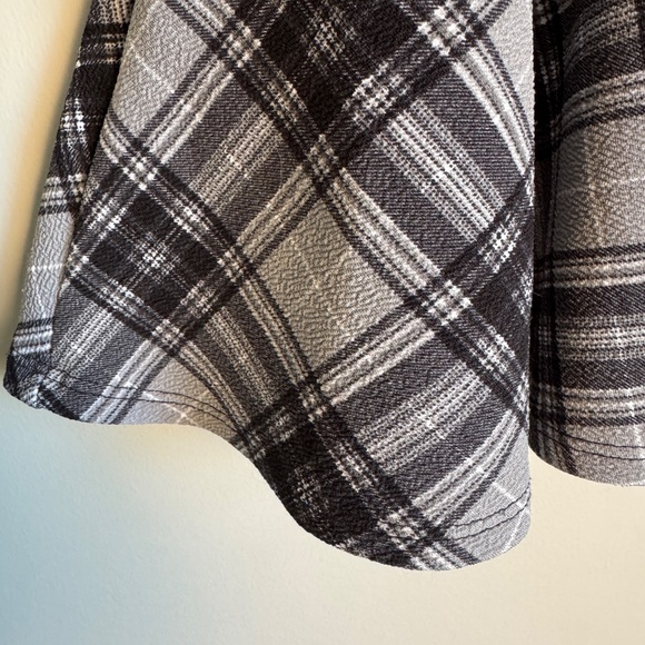 Midnight Hour Plaid Schoolgirl Lace-up Skirt Gray/Black Small Preppy Gothic - Picture 6 of 14